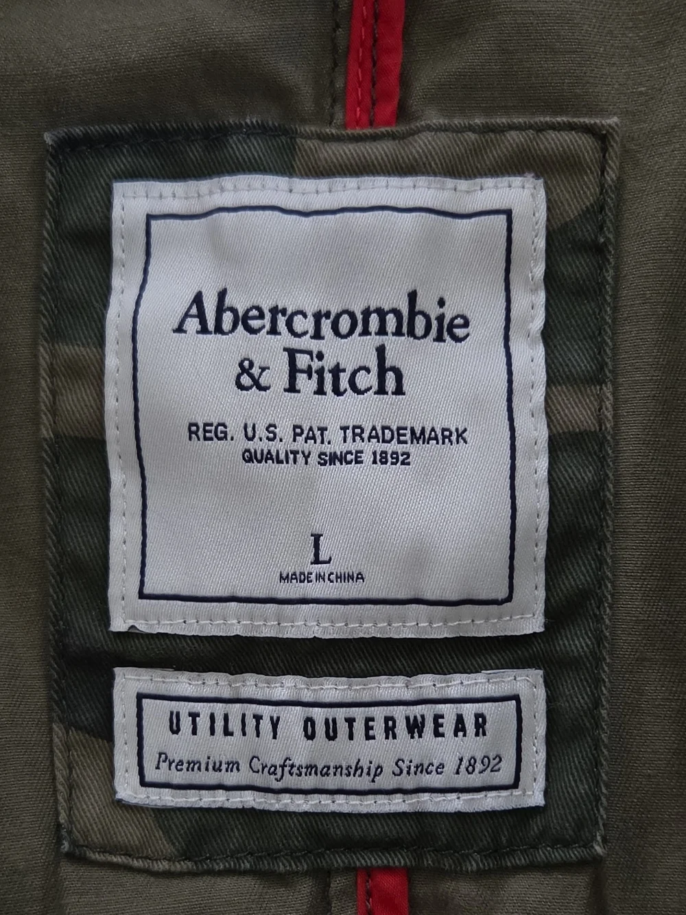 Abercrombie & Fitch Olive Green Camo Utility Jacket